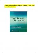 The Psychiatric Interview&comma; 4th Edition &comma; Carlat &vert; Chapter 1 - 34 Complete Guide 2024