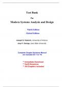 Test Bank for Modern Systems Analysis and Design, 9th Global Edition Valacich (All Chapters included)