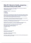 PEA 3P's Women's Health, pregnancy, STD Exam Study Guide 2024 