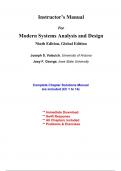 Solutions for Modern Systems Analysis and Design, 9th Global Edition Valacich (All Chapters included)