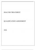 DIALYSIS TREATMENT QUALIFICATION ASSESSMENT 2024