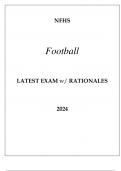 NFHS FOOTBALL(TACTICAL) LATEST EXAM WITH EXPLANATIONS 2024.
