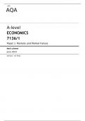 AQA A-level ECONOMICS 7136/1 Paper 1 June 2023 FINAL MARK SCHEME  Markets and Market Failure  