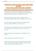 PERSONAL HEALTH FINAL EXAM 2023-2024 ACTUAL EXAM 450&plus; QUESTIONS AND CORRECT DETAILED ANSWERS &lpar;ALREADY GRADED A&plus;&rpar;