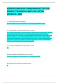 California Contractor License Exam LATEST 2024 COMPLETE GRADED A&plus; WITH SOLUTIONS &vert;VERIFIED EXAM 