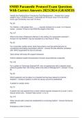 SNHD Paramedic Protocol Exam Questions With Correct Answers Latest Updated 2024 &lpar;GRADED&rpar;