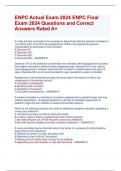 ENPC Actual Exam 2024 ENPC Final  Exam 2024 Questions and Correct  Answers Rated A&plus;