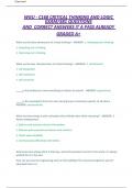 WGU - C168 CRITICAL THINKING AND LOGIC EXAM&sol;381 QUESTIONS AND  CORRECT ANSWERS IT A PASS ALREADY GRADED A&plus;