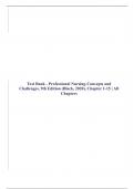 Test Bank - Professional Nursing&colon; Concepts and Challenges&comma; 9th&comma; and 10th Edition by Black &vert; All Chapters