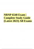 NRNP 6540 Final Exam Questions and Answers Latest Updated 2024 (GRADED)
