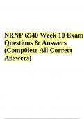 NRNP 6540 Week 10 Knowledge Check (Exam Questions and Answers) Latest 2024 (GRADED)