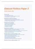 Edexcel Politics Paper 2 Perfect solution 2024