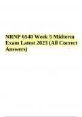 NRNP 6540 Week 5 Midterm Exam Questions and Answers Latest 2024 (VERIFIED)