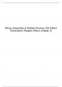 Wong s Essentials of Pediatric Nursing 10th Edition Hockenberry Rodgers Wilson (chapter 3)