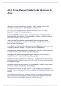 ALF Core Exam Flashcards Quizzes & Ans&period;&period;