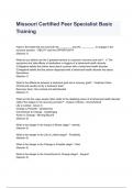 Missouri Certified Peer Specialist Basic Training