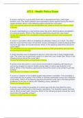 ATI Health Policy Exam Q & A