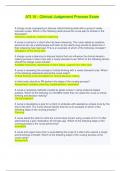 ATI Clinical Judgement Process Exam - Q & A