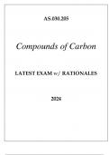 AS.030.205 COMPOUNDS OF CARBON LATEST EXAM WITH RATIONALES 2024.