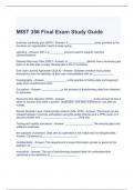 MIST 356 Final Exam Study Guide with complete solutions