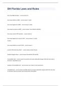 DH Florida Laws and Rules Study Guide Exam With Complete Answers 2024&period;