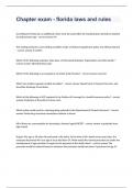 Chapter exam - florida laws and rules Questions And Actual Answers 2024