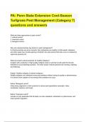 PA: Penn State Extension Cool-Season Turfgrass Pest Management (Category 7) questions and answers 