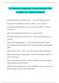PA Emissions Inspection Exam Questions with  Complete & Updated Solutions