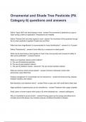 Ornamental and Shade Tree Pesticide (PA Category 6) questions and answers 