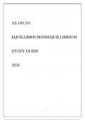 AS.180.101 EQUILLIBRIUM & DISEQUILLIBRIUM STUDY GUIDE 2024.