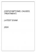CIDP (SYPMPTOMS, CAUSES, TREATMENT) LATEST EXAM 2024.
