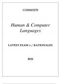 COMM3278 HUMAN & COMPUTER LANGUAGES LATEST EXAM WITH RATIONALES 2024