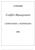 COMM3000 CONFLICT MANAGEMENT LATEST EXAM WITH RATIONALES 2024.