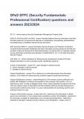 SPeD SFPC &lpar;Security Fundamentals Professional Certification&rpar; questions and answers 2023&sol;2024