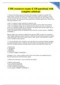CME resources exams 1&vert; 120 questions&vert; with complete solutions Graded A&plus;