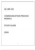 AS.180.101 COMMUNICATION PROCESS MODELS STUDY GUIDE 2024.