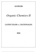 AS.030.206 ORGANIC CHEMISTRY II LATEST EXAM WITH RATIONALES 2024