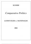 ECO3250 COMPARATIVE POLITICS LATEST EXAM WITH RATIONALES 2024&period;