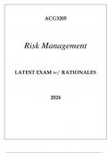 ACG3205 RISK MANAGEMENT LATEST EXAM WITH RATIONALES 2024&period;