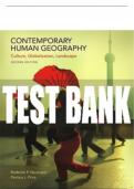 Test Bank For Contemporary Human Geography - Second Edition ©2019 All Chapters - 9781319135041