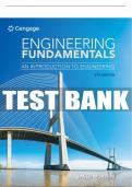 Test Bank For Engineering Fundamentals: An Introduction to Engineering - 6th - 2020 All Chapters - 9781337705011
