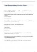 Peer Support Certification Exam questions and verified correct  answers