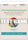 Test Bank For MindTapV2.0 for Management: Integrated Approach - 2nd - 2019 All Chapters - 9781337625715