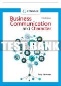 Test Bank For Business Communication and Character - 11th - 2023 All Chapters - 9780357718131