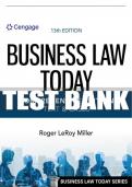 Test Bank For Business Law Today, Comprehensive - 13th - 2022 All Chapters - 9780357634691