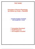 Test Bank for Principles of Human Physiology, 6th Edition Stanfield (All Chapters included)