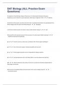 DAT Biology 35  Practice Exam Questions And Answers