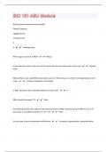 BIO 181 ASU Module 7-12|87 Questions And Answers|100% Correct