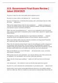 U&period;S&period; Government Final Exam Review &vert; latest 2024&sol;2025