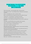 Wright Brothers Test QUESTIONS &ANSWERS &lpar; A&plus; GRADED 100&percnt;VERIFIED&rpar;